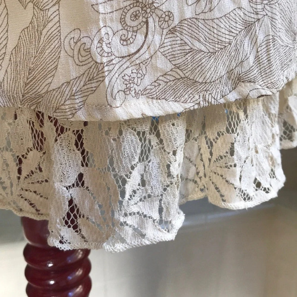 Forever 21 cream Boho dress with lace trim - Picture 5 of 8